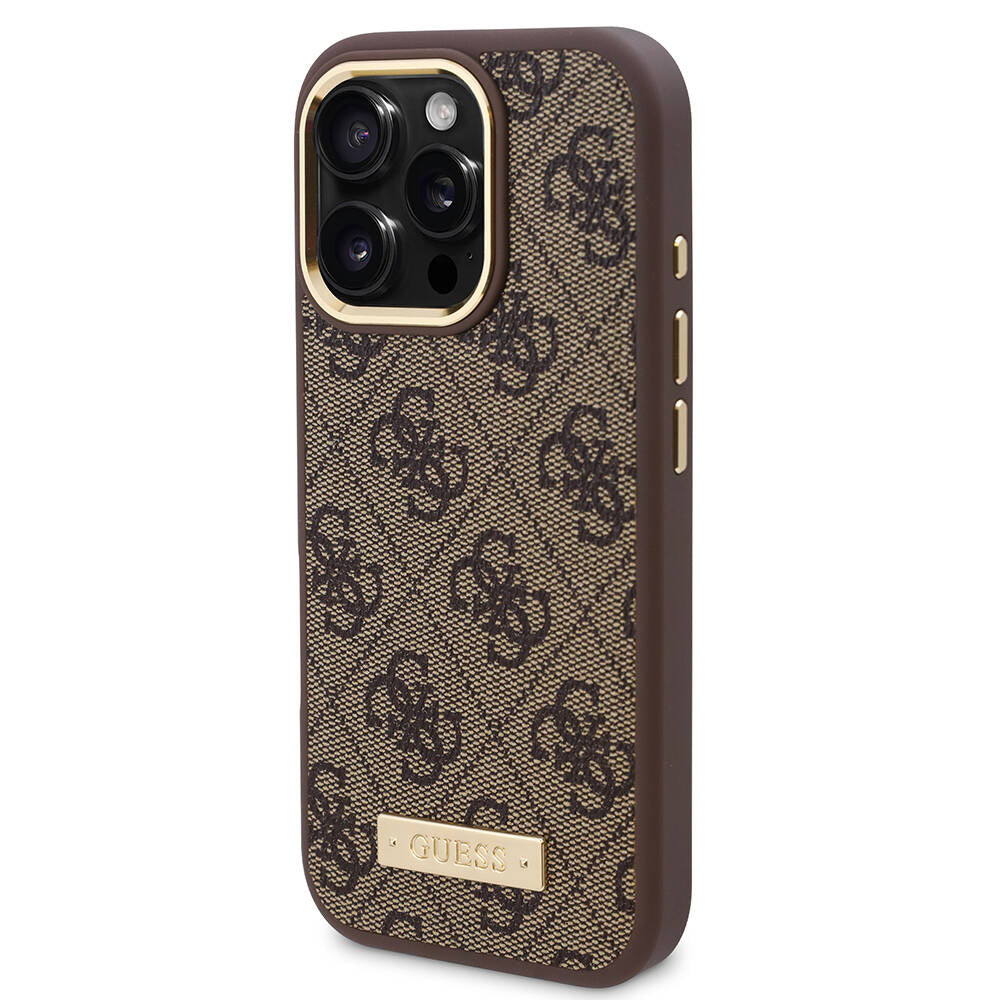 Guess iPhone 16 Pro Max Orjinal Lisanslı Magsafe Şarj Özellikli 4G Desenli PU Metal Plaka Klasik Logolu Telefon Kılıfı - 18 Guess iPhone 16 Pro Max Orjinal Lisanslı Magsafe Şarj Özellikli 4G Desenli PU Metal Plaka Klasik Logolu Telefon Kılıfı - 18